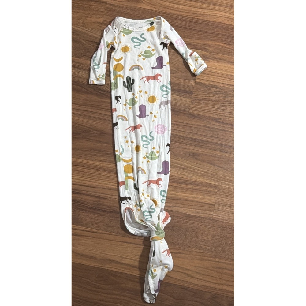 Emerson Baby Boys Newborn 0-6 Mos Western Cowboy Bunting Sleeper Gown Bamboo